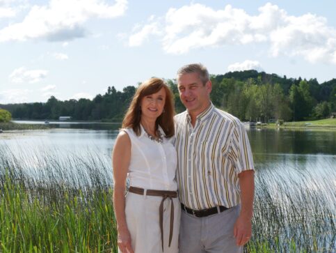 Picture of Phil and Marci (the owners) by the lake