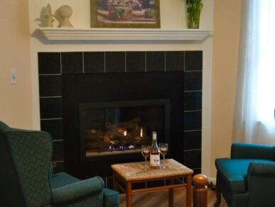 Image of Tamarack Room with a Fireplace